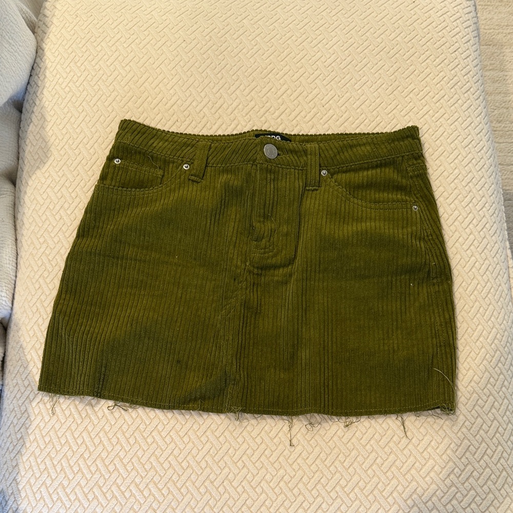 BDG Forest Green Corduroy Mini Skirt